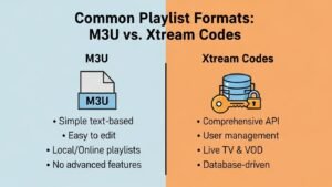 פורמטים נפוצים: M3U מול Xtream Codes
