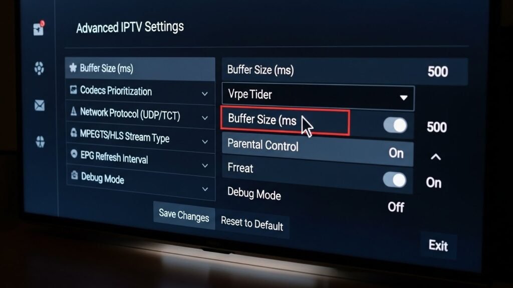 הגדרות מתקדמות IPTV