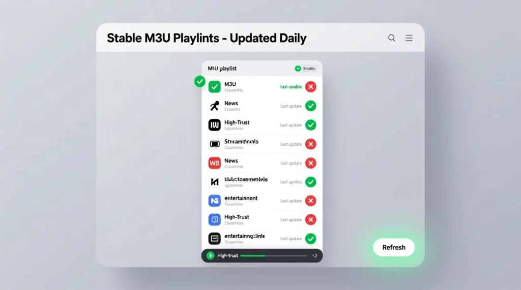 קישורי M3U יציבים